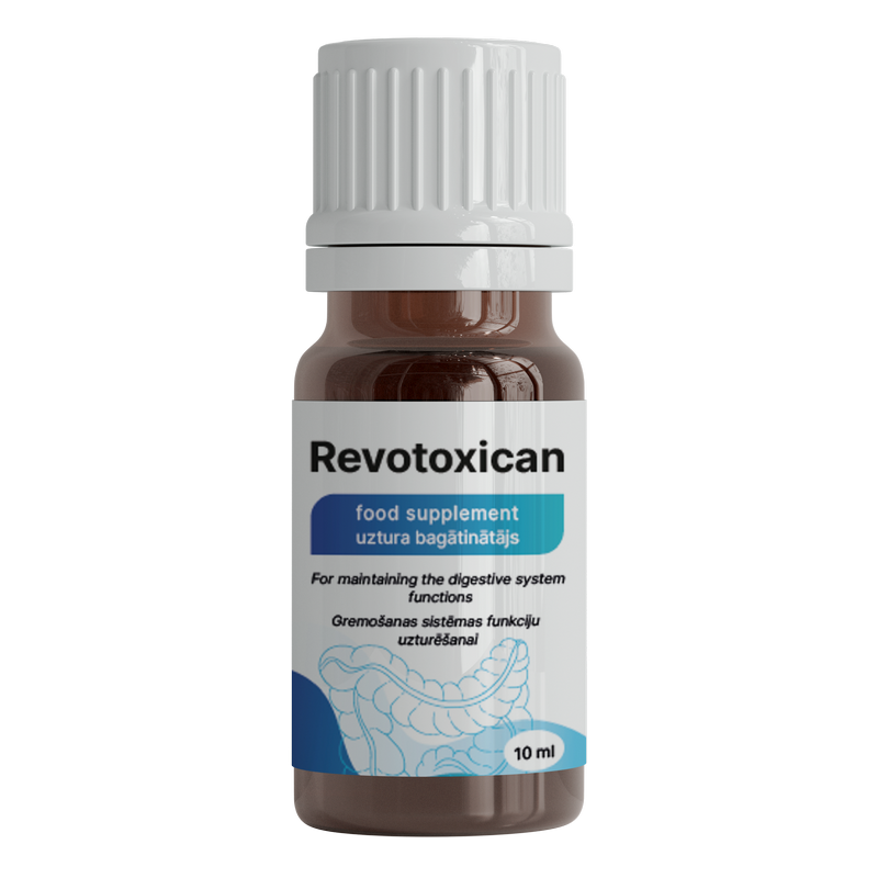 Butelka Revotoxican Drops – naturalne krople do oczyszczania organizmu z pasożytów, 30 ml